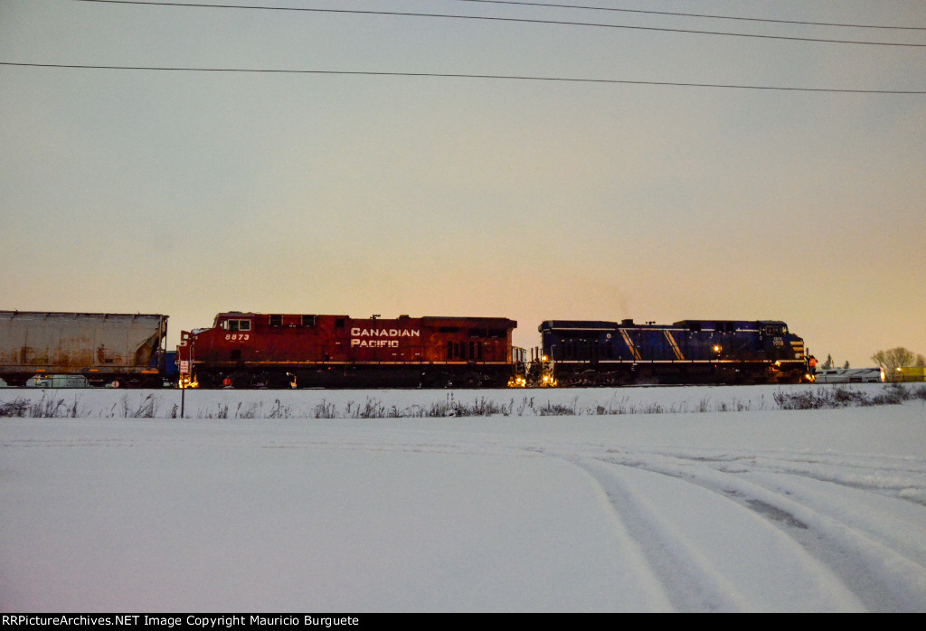 CP ES44AC & CEFX AC44CW Locomotives in the yard